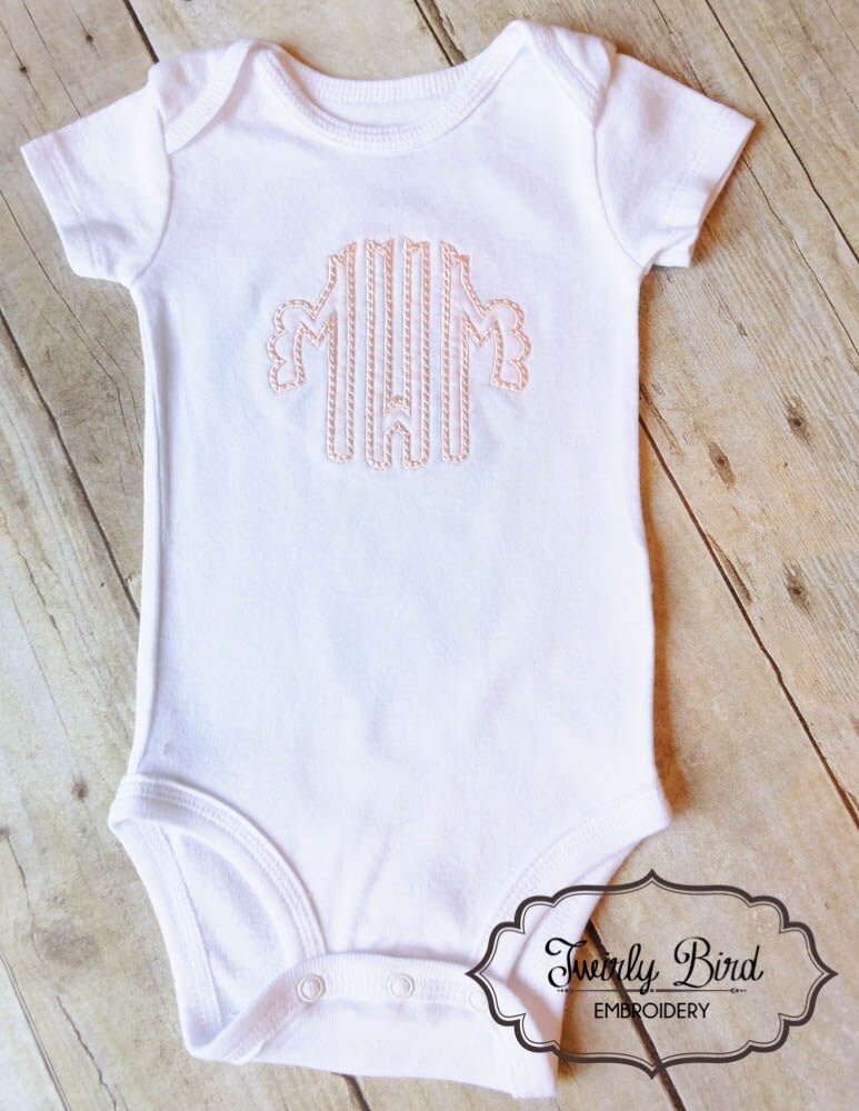 monogram newborn outfit