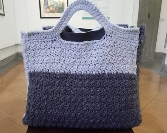 PATTERN: Gray tote bag, wool handbag, tote bag, gray wool tote bag