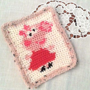 Tabla de colores de Peppa Pig. Gráfico de Peppa Pig, gráfico de tapiz de Peppa Pig, patrón de cuadrícula, tapiz de crochet.