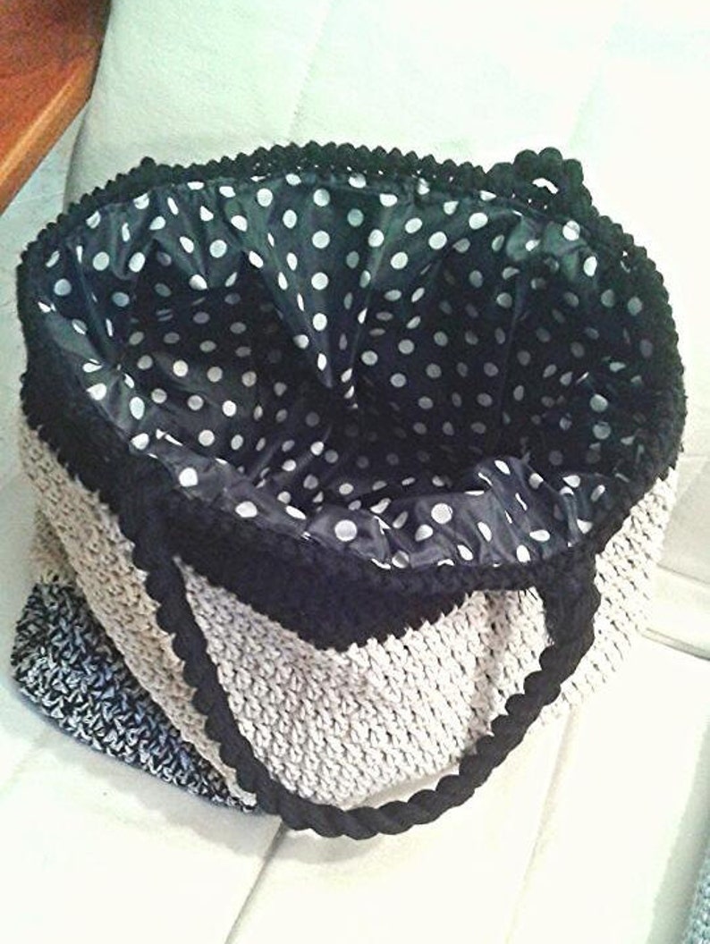 BAG PATTERN for FREE twine tote bag crochet bag striped | Etsy