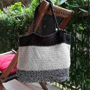 BAG PATTERN for FREE Twine Tote Bag Crochet Bag Striped - Etsy