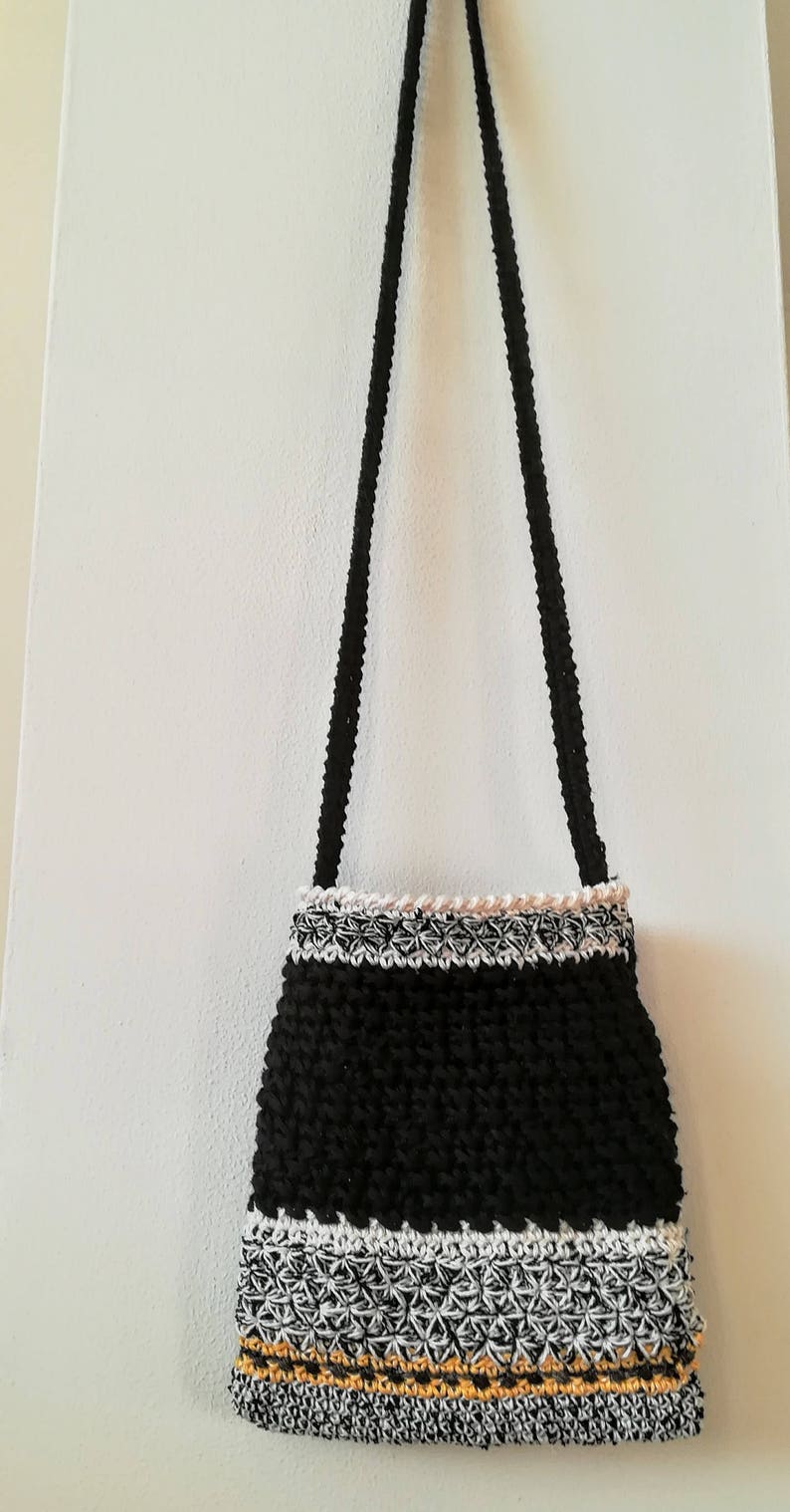 PATTERN: shoulder little bag, crossbody mini purse, shoulder strap mini purse, crocheted mini bag, little bag, crocheted little purse image 1