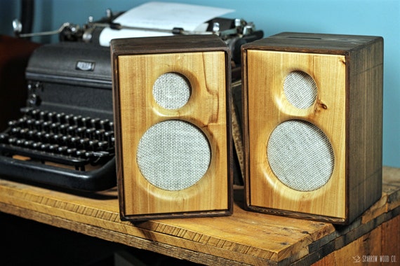 wood bookshelf speakers