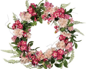 Cherry Blossom Wreath 22"