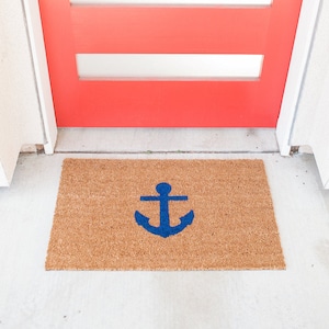 Anchor Doormat, Custom Doormat, Nautical Doormat, Funny Doormat, Beach Door mat, Nautical Decor, Summer Doormat, Doormats Outdoor, Coir Mat