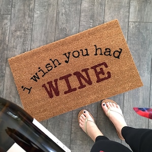 Wine Doormat, Funny Doormat, alcohol welcome mat, Rude Doormat, funny doormat for outside, welcome mat for apartment, Wine Lover Gifts