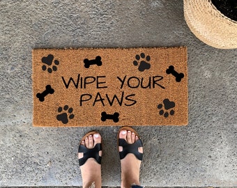 Dog Doormat, Small Doormat, Mini Doormat, Wipe Your Paws Doormat, Dog Gifts for owners, Pet mom gift, Gift for pet parents, pets doormats