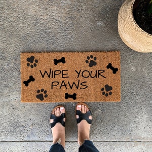 Dog Doormat, Small Doormat, Mini Doormat, Wipe Your Paws Doormat, Dog Gifts for owners, Pet mom gift, Gift for pet parents, pets doormats