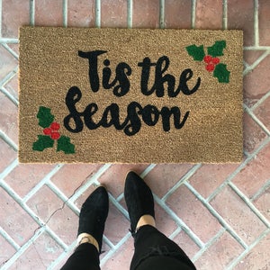 Tis the Season Doormat, Winter Doormat, Christmas Door Mat, Doormat Christian, Mistletoe Doormat, Doormat Outdoor, Christmas Porch Decor