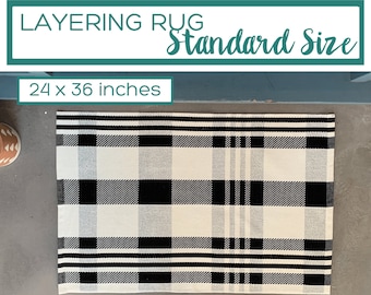 Buffalo Check Rug, Doormat Layering Rug, Buffalo Plaid Rug, Accent Rug, Rug for Bathroom, Layered Doormat, Entryway rug, Entryway Décor
