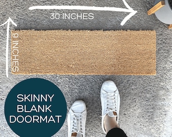 Skinny Doormat Plain, Small Doormat, Blank Doormats, Personalized Doormat, Small Welcome Mat, Playhouse Doormat, Doormat Layering Rug