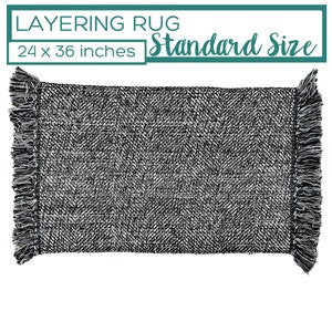 Black and White Rug, Doormat Layering Rug, Boho Rug, Small Scatter Rug, Outdoor Entry Mats, Black Area Rug, Boho Porch Decor, Nickel Designs