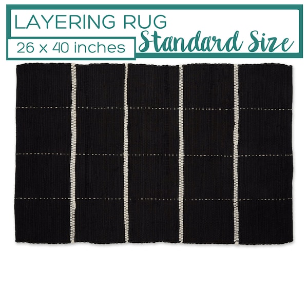 Black Accent Rug, Doormat Layering Rug, Boho Rug, Small Scatter Rug, Outdoor Entry Mats, Black Area Rug, Farmhouse Rug, Nickel Designs