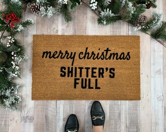 Funny Christmas Doormat, Shitters Full Doormat, Doormats funny, Welcome mat funny, Doormat décor, Front Porch Rug, Doormat cute, Holiday