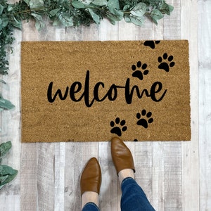 welcome mat for front door, dog welcome mat, Dog Doormat, Dog Decor, Funny Welcome Mat, Dog gifts for women, dog lover gift, dog dad gift