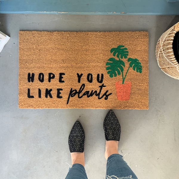 Plant Doormat Etsy