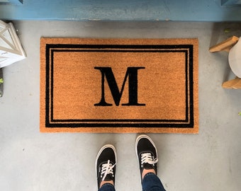 Custom Doormat Large, Personalized Doormat Initial, Mother's Day gift, Personalized Gifts, Last Name Doormat, Mothers Day Gift for Mom