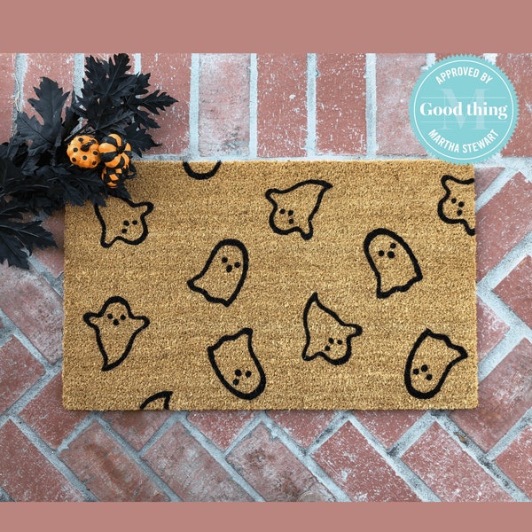 Halloween Doormat, Ghost Welcome Mat, Thanksgiving Doormat, Fall Decor, Door Mat, Doormats Outdoor, Fall Doormat for porch, Boo Doormat