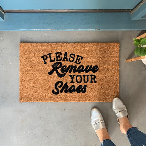Shoes off Doormat Etsy