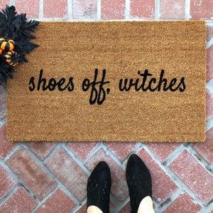 Paillasson d&#39;Halloween, automne, sorcières, paillasson pour Thanksgiving, décoration de porche d&#39;automne, chaussures sans paillasson, paillassons drôles