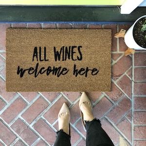 Wine Doormat, Wine gifts for men, Outdoor Doormat, Gift for Wine Lover, Funny Gift for Mom, Funny Doormat, Best Friend Gift, Rude Doormat