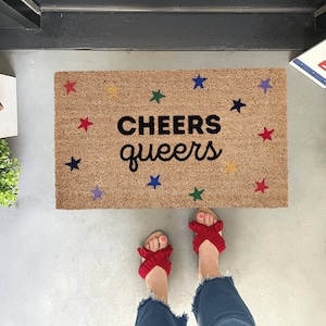 Funny Pride Doormat, Gay Pride Doormat, LGBTQ Pride, Rainbow Doormat Outdoor, Gift for Queer Couple, Rainbow Pride Decorations for porch