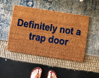 Trap Door mat, Doormat Outdoor, Rude Doormat, Modern Doormat, Hello Door Mat, Mid-Century Decor, Cute Doormat, Coir Doormat, Front Door Mat