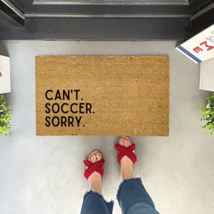 Soccer Doormat, Soccer Gift, Funny Doormat, Soccer Decor, Father's Day Gift, Sports Doormat, Soccer Coach Gift Funny, Soccer Lover Gift