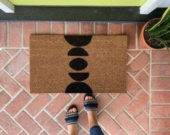 Boho Doormat, Modern Decor for porch, Summer Doormat, Unique Doormat, Luna Moon Doormat, Outdoor Welcome Mat, Boho Home Decor, Gift for home