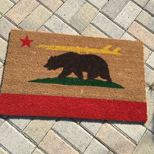 Surfing Doormat / California Bear Door Mat / Mat / Etsy