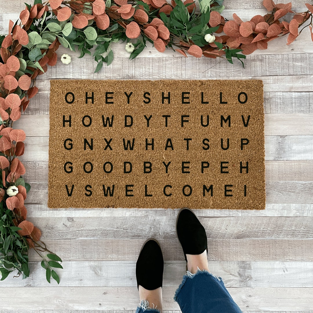 Word Search Doormat, Modern Doormat, Modern Decor, Doormat