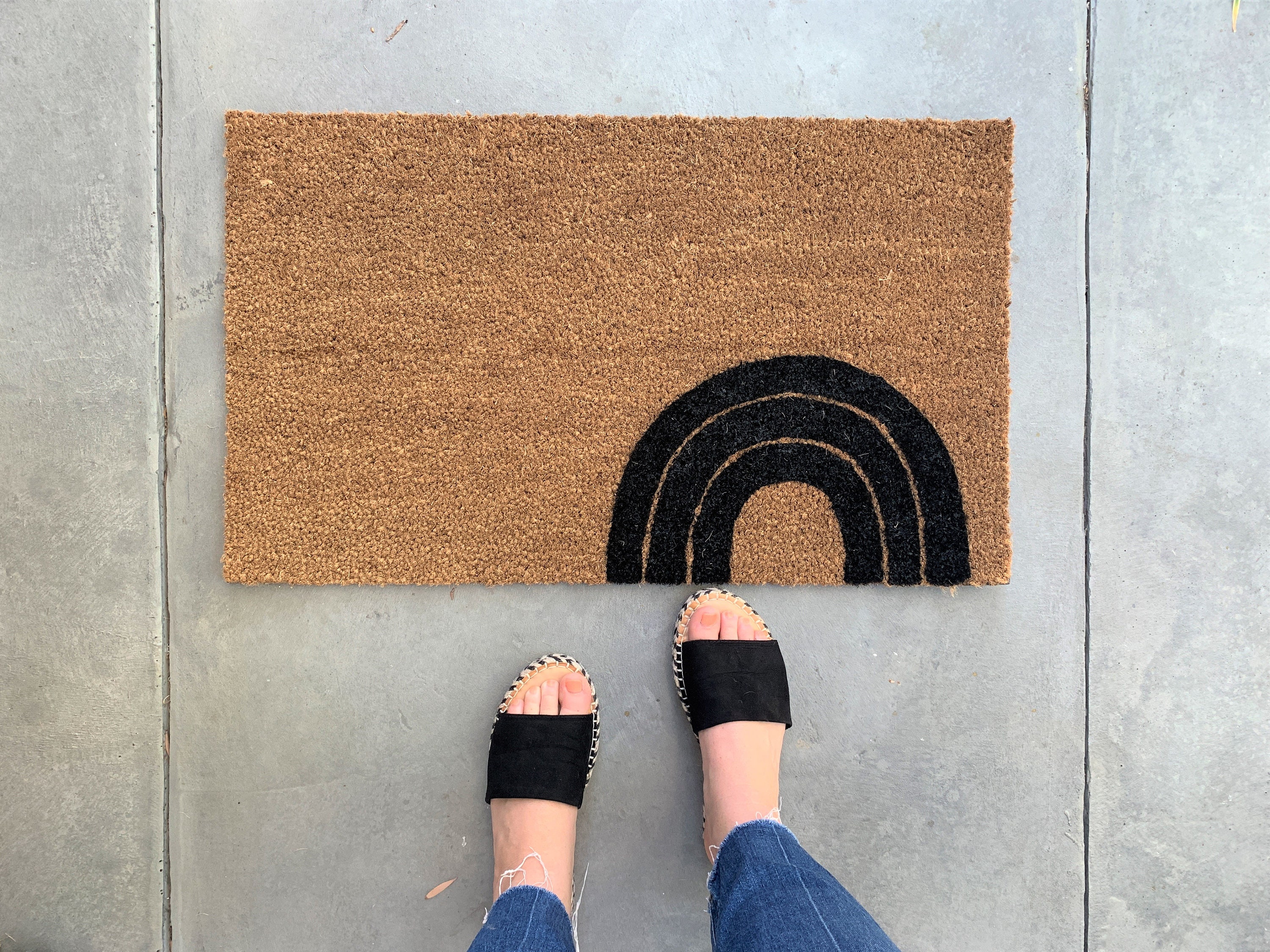 Modern Rainbow Doormat / Custom Door Mat / Housewarming Etsy