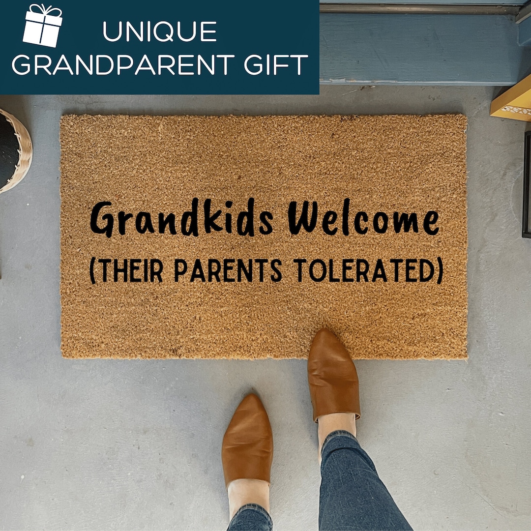 Grandkids Mat Grandparents Gifts Funny Doormat Etsy