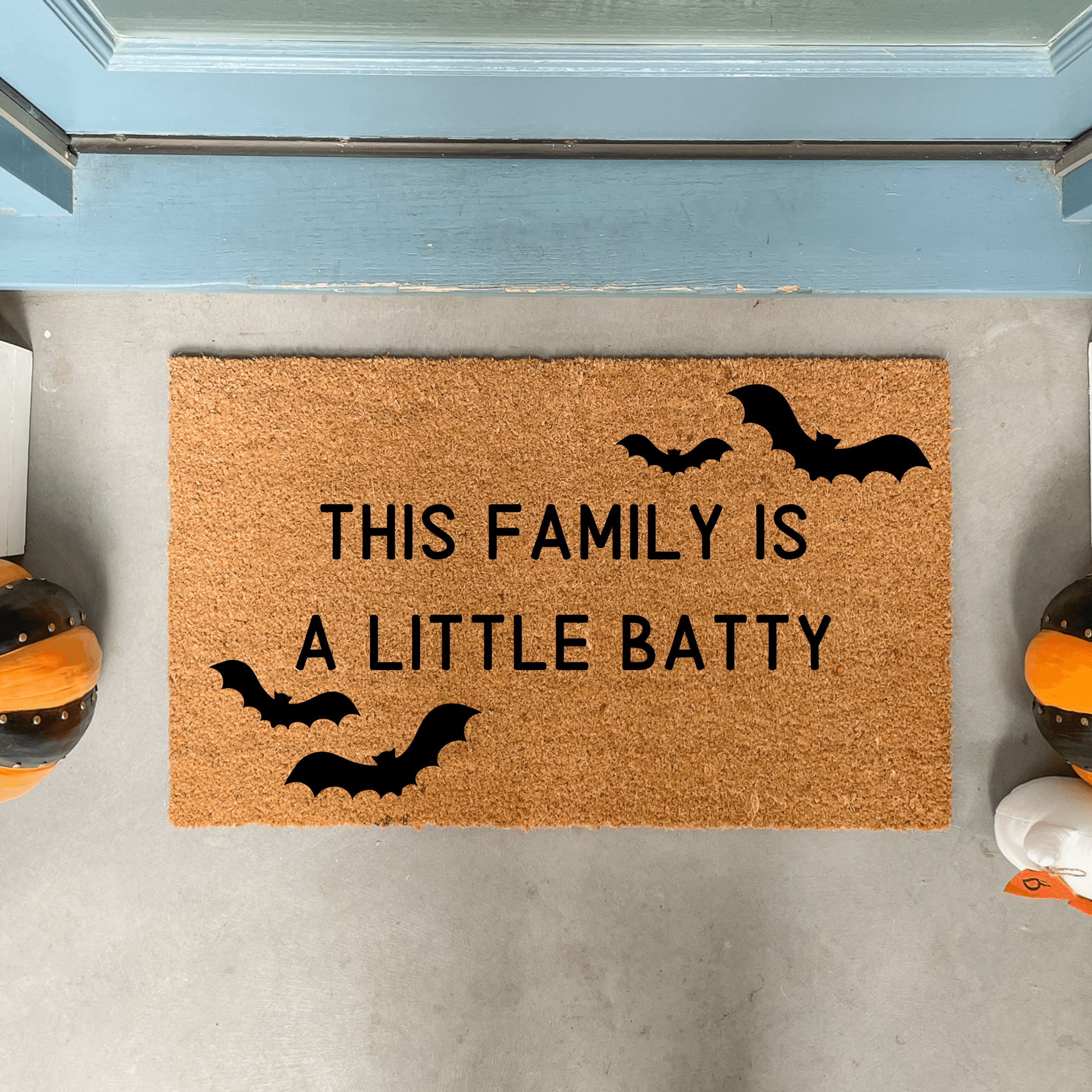 Discover Bat Door Mat, Halloween Front Doormat
