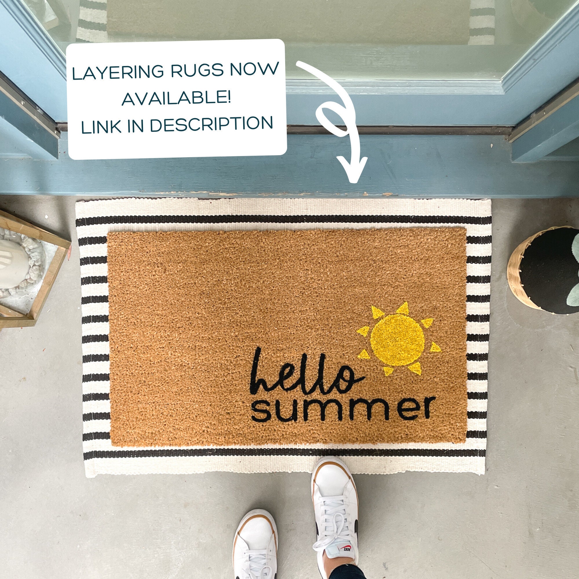 Sun doormat / Summer Door Mat / Outdoor Mat / Bright Etsy