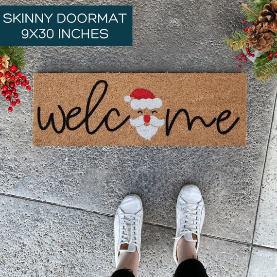 Skinny Doormat, Christmas Doormat, Small Doormat Playhouse, Santa Doormat, Small  Welcome Mat, Doormat Narrow, Doormat for Small Porch 