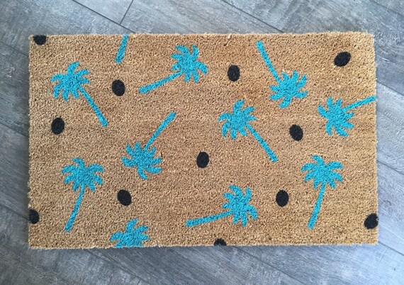 Palm Tree Doormat Custom Door Mat Wedding Doormat Housewarming Doormat Summer Doormat Desert Doormat Tropical Doormat Palms