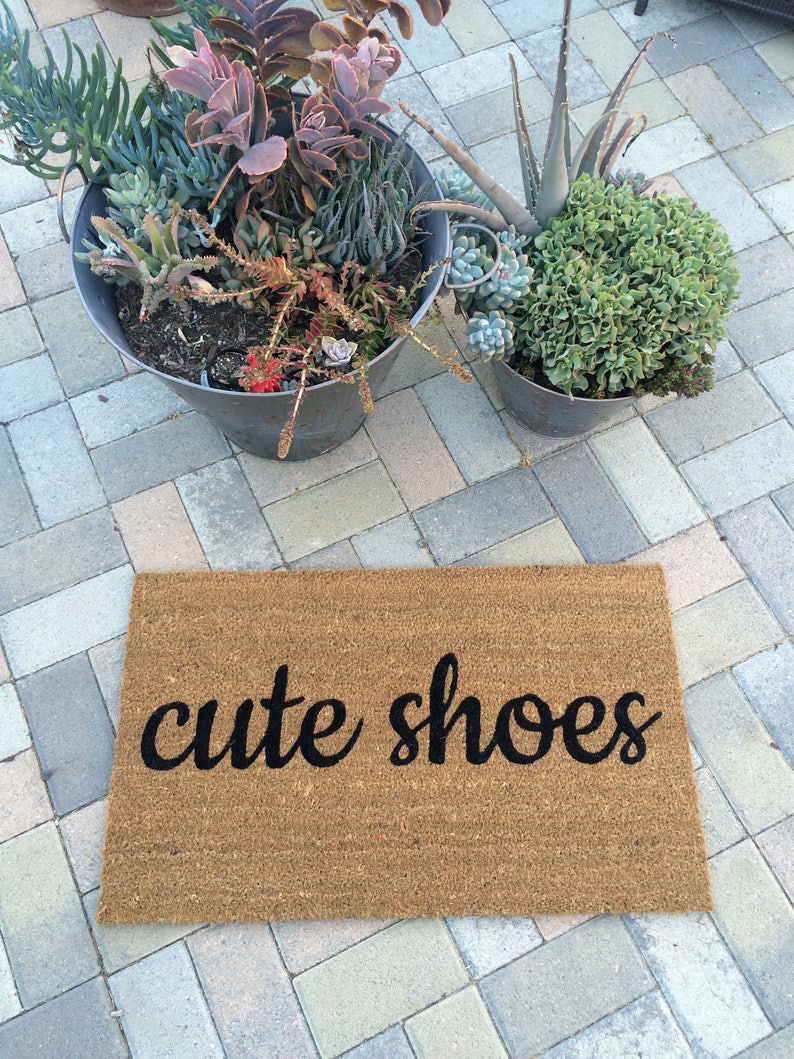 Cute Shoes Funny Doormat Shoes Front Porch Decor Funny Etsy