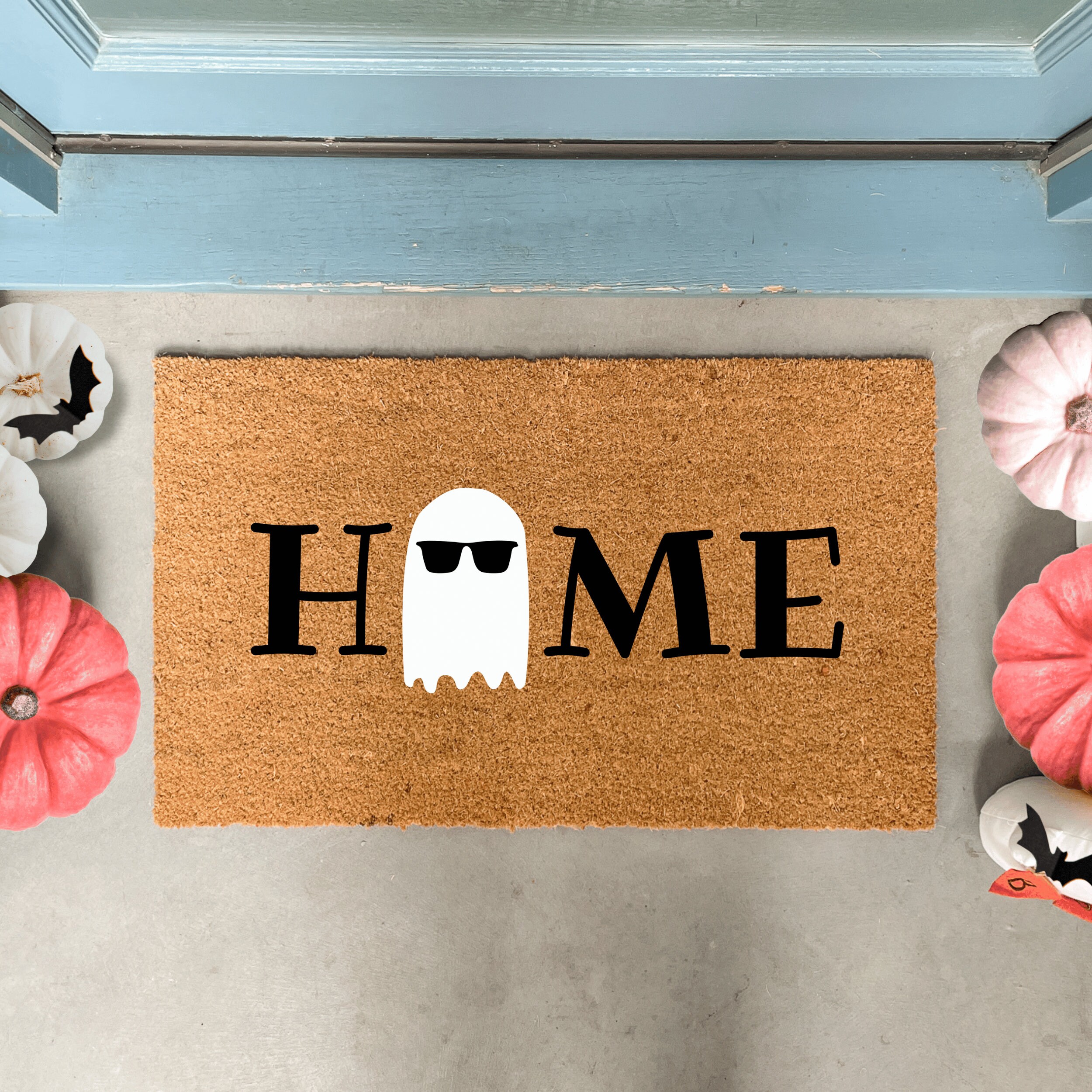 Discover Halloween Front Doormat, Cute Ghost Welcome Mat