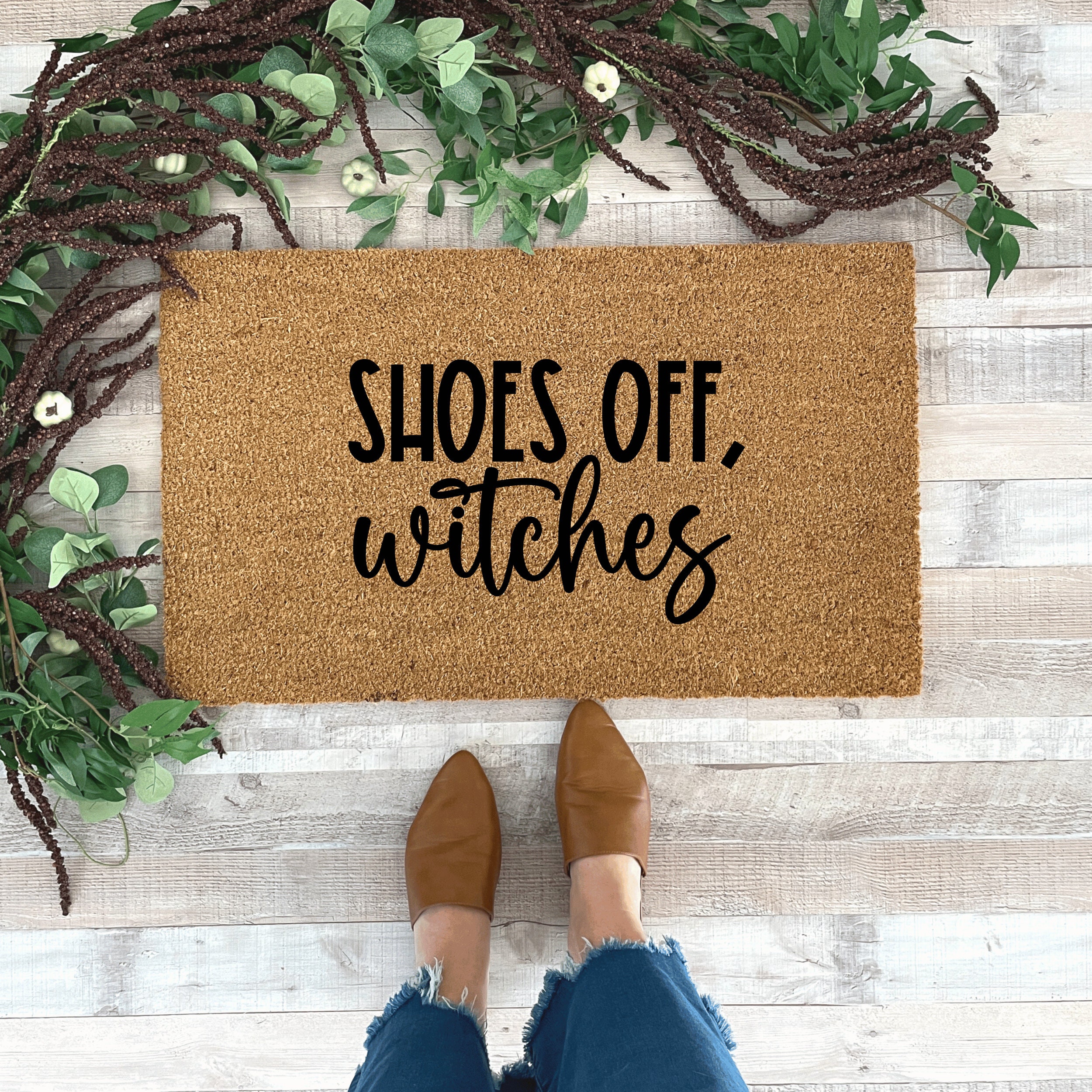 Discover Funny Halloween Front Doormat, Witch Doormat