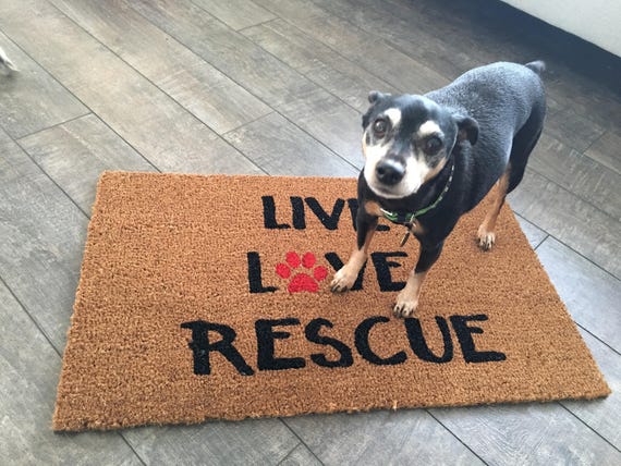 Dog Doormat Cat Doormat Animal Rescue Custom Doormat Etsy