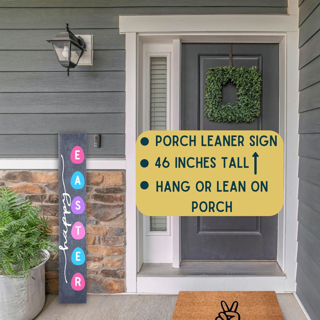Happy Easter Welcome Sign for Front Door, Spring Welcome Sign, Front ...