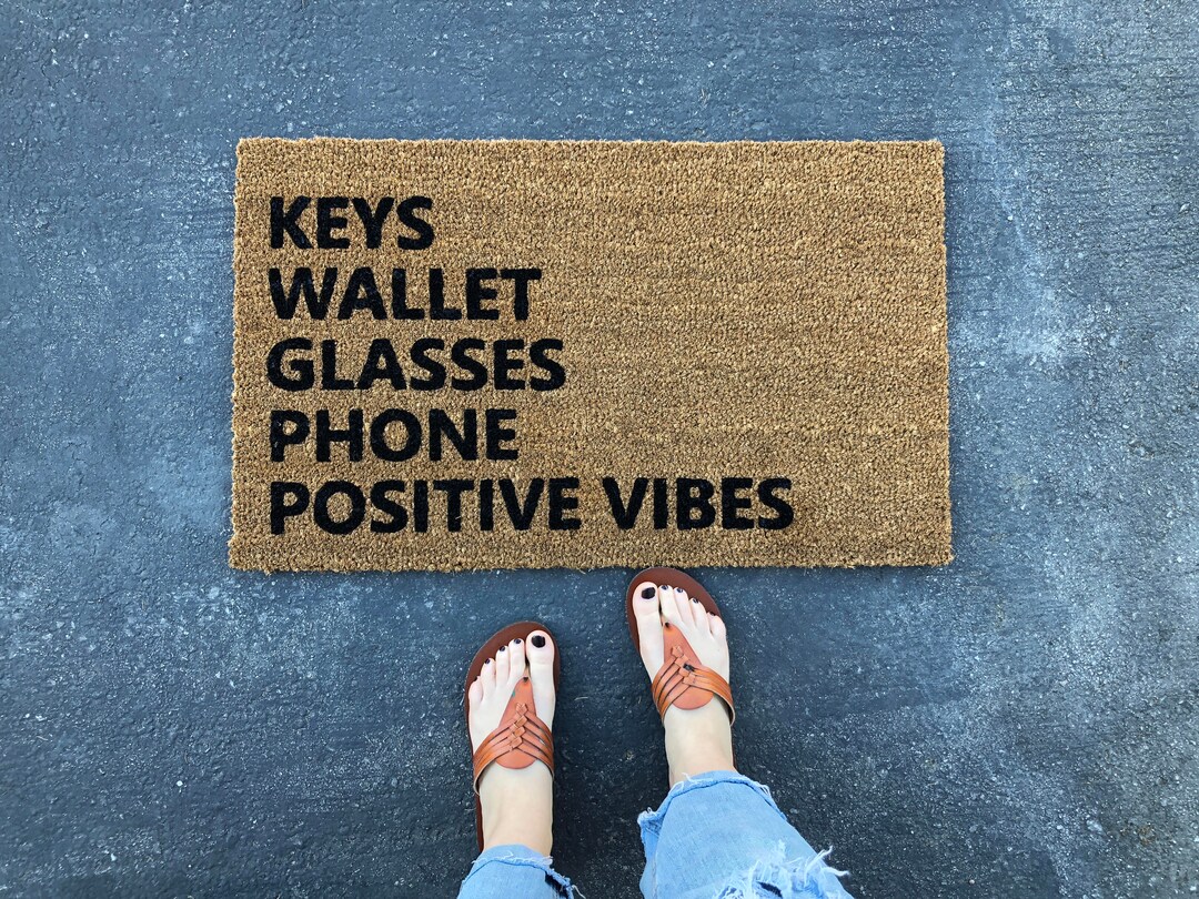 Keys Wallet Phone Doormat, Reminder Doormat, Doormat Outdoor, Doormat