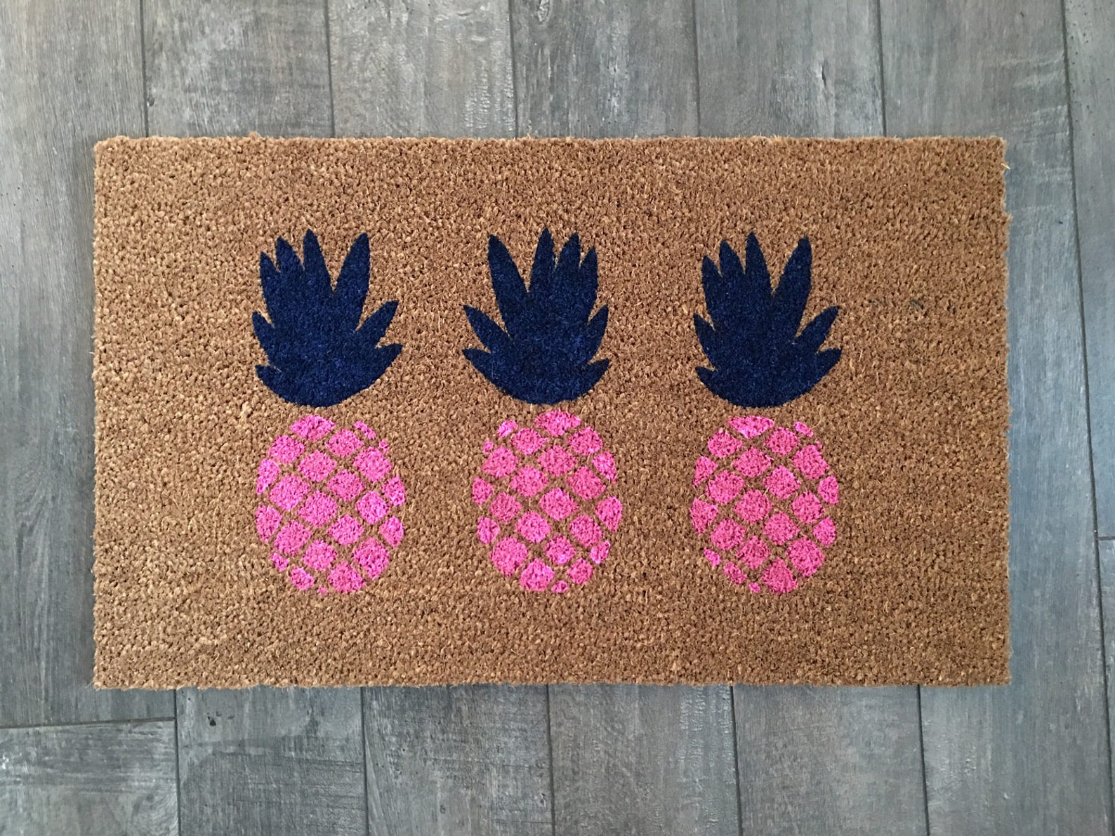 Pineapple Doormat / Summer Doormat / Personalized Door Mat / Etsy