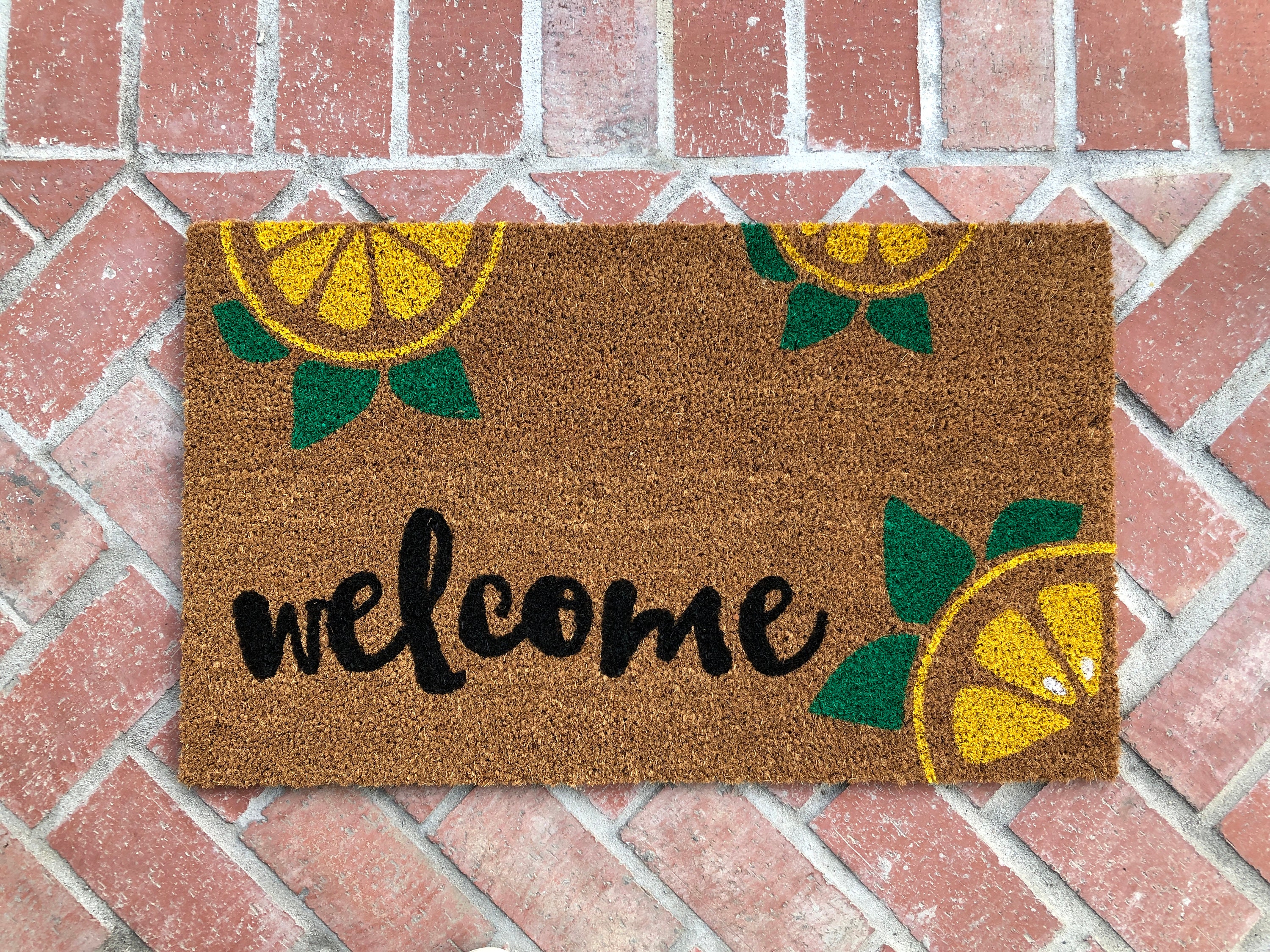 Lemon Doormat Lemon Decor Spring Doormat Outdoor Summer 