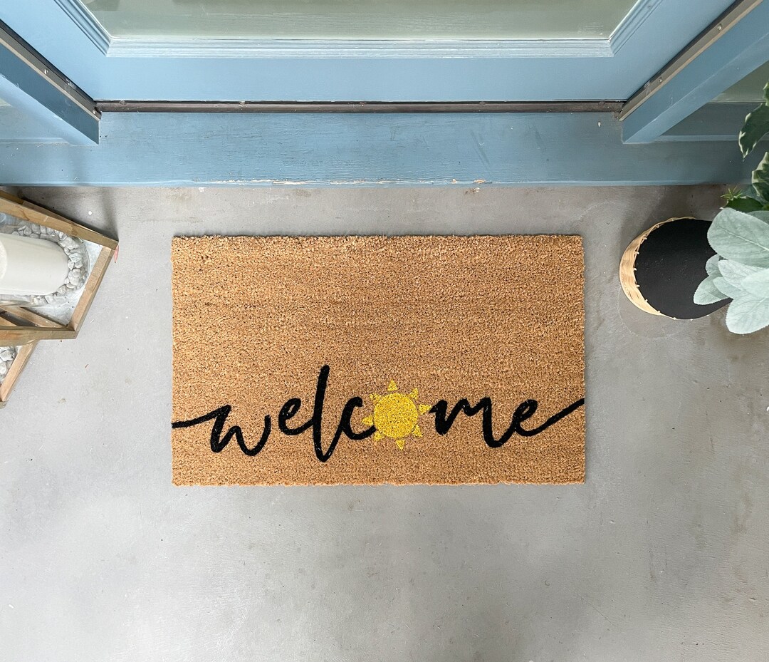 Sunshine Door Mat Cute Mat for Front Porch Summer Etsy
