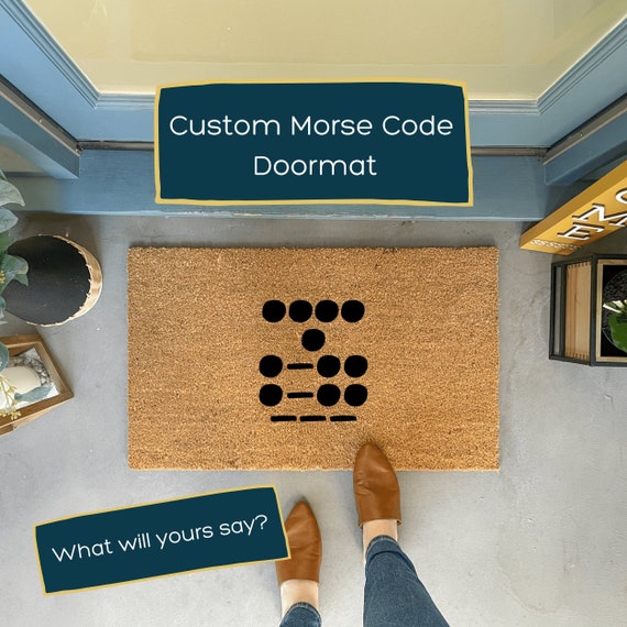 Our Custom Morse Code Doormat - Room Escape Artist