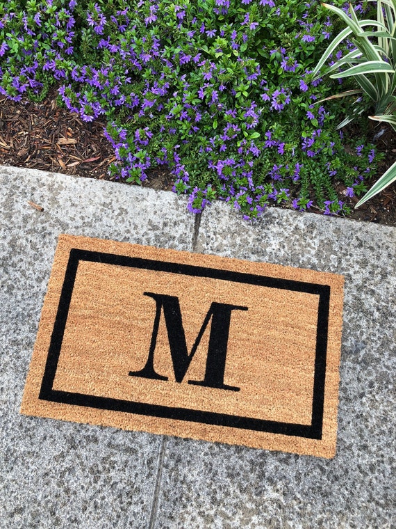 Monogram Doormat Initial Doormat Last Name Doormat Etsy
