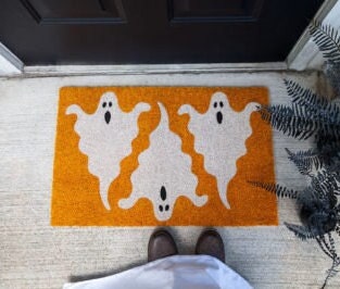 Discover Halloween Front Doormat, Ghost Doormat