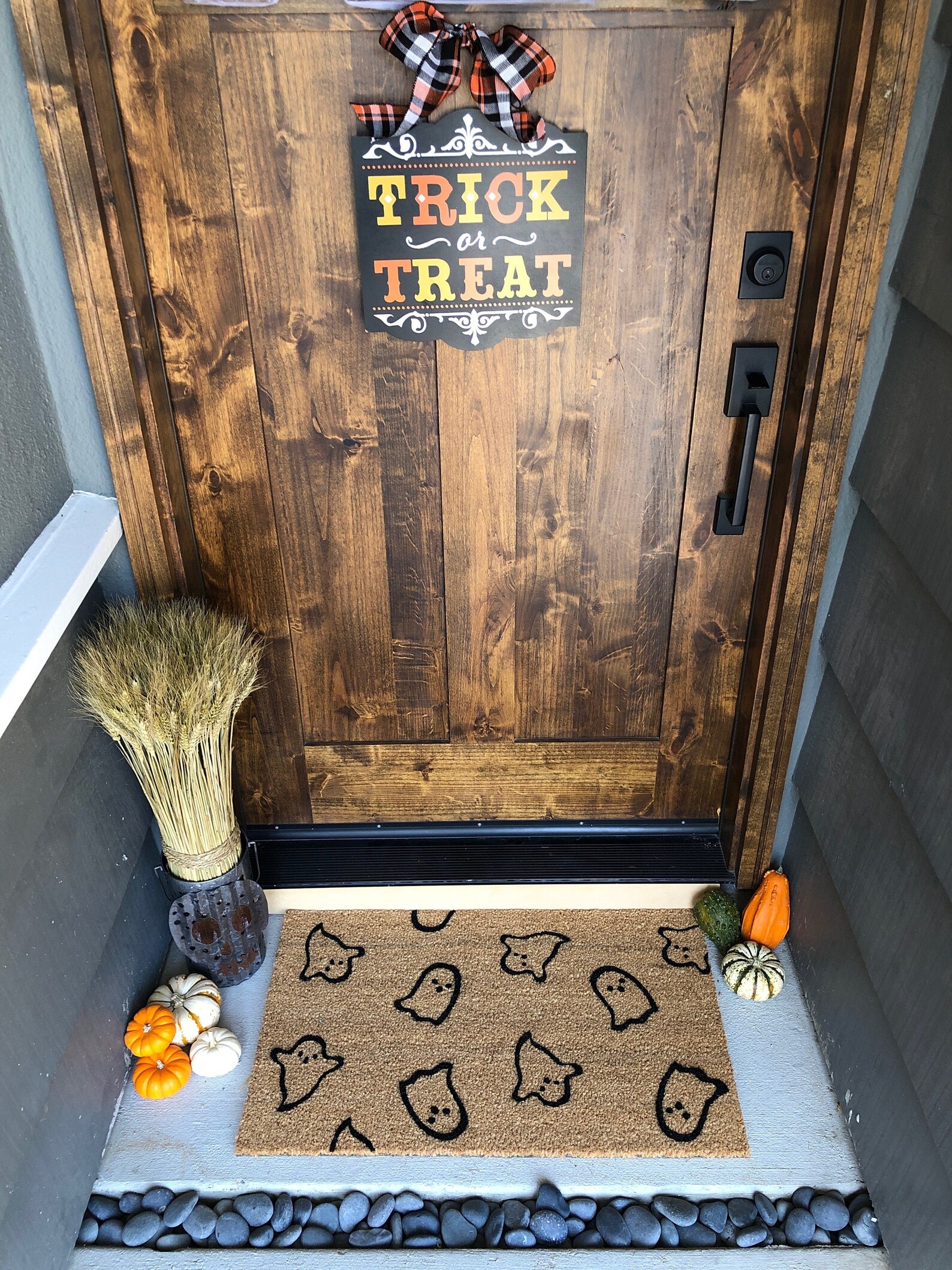 Halloween Doormat Ghost Doormat Ghost Decor Halloween Etsy